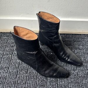 Madewell Black Leather Dimes Ankle Boots 6.5